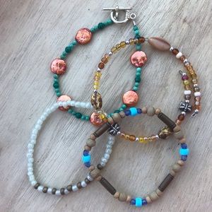 Lot of Four Beaded Bracelets